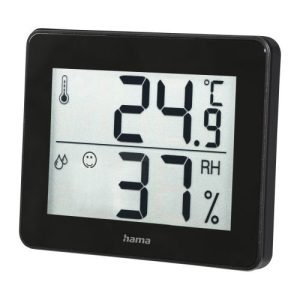 HAMA – Hama TH-130 Thermo/Hygrometer – Thermometer, Hygrometer, Comfort Indicator, Black