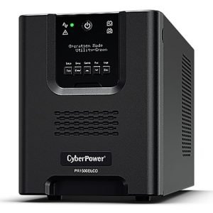 CYBERPOWER – CyberPower 1500VA Line Interactive Tower Pro UPS, 1350W, LCD Display, 8x IEC, AVR Energy Saving, Hot-Swap Batteries