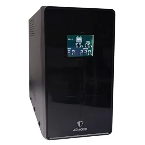 VIDA - Armour 1500VA UPS, 900W, LCD Display, 3x UK Plug, 2x RJ45, 3x IEC, USB