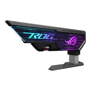 ASUS – Asus ROG Herculx Graphics Card Holder, 3D ARGB Lightning, Stand Design, Supports Height of 72-128mm, Magnetic Spirit Level