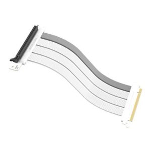 COOLER MASTER – Cooler Master PCIe 4.0 x16 300mm Riser Cable, Gold Plated Connectors, White