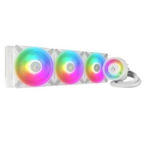 ARCTIC – Arctic Liquid Freezer III A-RGB 420mm Liquid CPU Cooler, P14 PWM PST ARGB Fans & ARGB PWM Controlled Pump, White