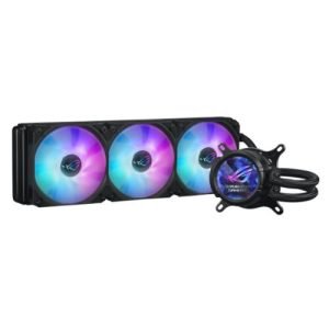 ASUS – Asus ROG STRIX LC III 360 ARGB LCD Liquid CPU Cooler, 360mm, 7th Gen v2 Asetek Pump, ARGB Fans, Customisable LCD Display, Rotatable Water Block, Black