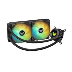 ASUS – Asus TUF Gaming LC240 ARGB Liquid CPU Cooler, 240mm Radiator, ARGB Pump Head, 2 x ARGB PWM Fans