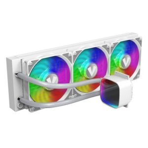 VIDA – Vida Aquilo 360mm ARGB Liquid CPU Cooler, 3x ARGB PWM Fans, Infinity Mirror RGB Pump Head, White