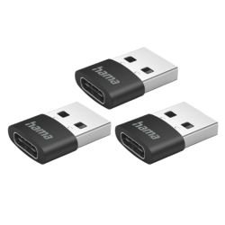 HAMA – Hama USB 2.0 Adapter 3-Pack, USB-A Male to USB-C Female, 480Mbps HAMA – Hama USB 2.0 Adapter 3-Pack, USB-A Male to USB-C Female, 480Mbps