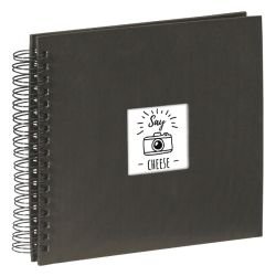 HAMA - Hama Fine Art Spiral Photo Album, 28 x 24 cm, 50 Black Pages (100 Photos), Black