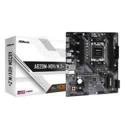 ASROCK – Asrock A620M-HDV/M.2+, AMD A620, AM5, Micro ATX, 2 DDR5, HDMI, DP, GB LAN, PCIe4, 2x M.2 ASROCK – Asrock A620M-HDV/M.2+, AMD A620, AM5, Micro ATX, 2 DDR5, HDMI, DP, GB LAN, PCIe4, 2x M.2