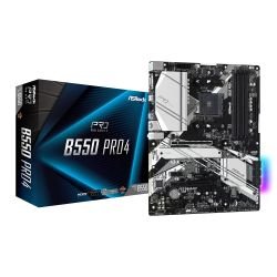 ASROCK – Asrock B550 PRO4, AMD B550, AM4, ATX, 4 DDR4, VGA, HDMI, XFire, PCIe4, RGB Lighting, M.2 ASROCK – Asrock B550 PRO4, AMD B550, AM4, ATX, 4 DDR4, VGA, HDMI, XFire, PCIe4, RGB Lighting, M.2