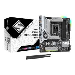 ASROCK – Asrock B760M STEEL LEGEND WIFI, Intel B760, 1700, Micro ATX, 4 DDR5, HDMI, DP, eDP, Wi-Fi 6E, 2.5G LAN, PCIe5, 3x M.2, RGB ASROCK – Asrock B760M STEEL LEGEND WIFI, Intel B760, 1700, Micro ATX, 4 DDR5, HDMI, DP, eDP, Wi-Fi 6E, 2.5G LAN, PCIe5, 3x M.2, RGB