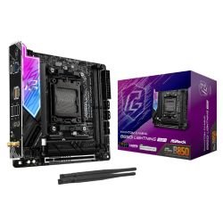ASROCK - Asrock B850I LIGHTNING WIFI, AMD B850, AM5, Mini ITX, 2 DDR5, HDMI, Wi-Fi 6E, 2.5G LAN, RGB, 2x M.2