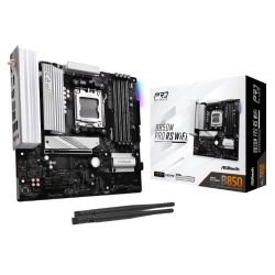 ASROCK - Asrock B850M PRO RS WIFI, AMD B850, AM5, Micro ATX, 4 DDR5, HDMI, DP, Wi-Fi 6E, 2.5G LAN, RGB, 3x M.2