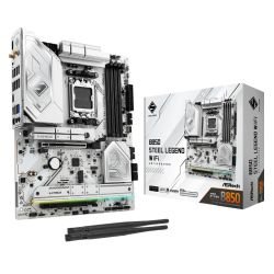 ASROCK - Asrock B850 STEEL LEGEND WIFI, AMD B850, AM5, ATX, 4 DDR5, HDMI, Wi-Fi 7, 2.5G LAN, RGB, 4x M.2