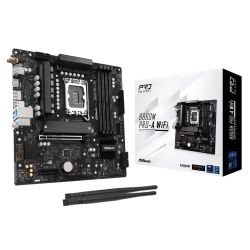 ASROCK - Asrock B860M PRO-A WIFI, Intel B860, 1851, Micro ATX, 4 DDR5, HDMI, DP, Wi-Fi 6E, 2.5G LAN, 3x M.2