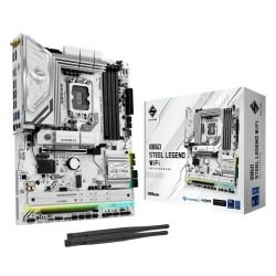 ASROCK - Asrock B860 STEEL LEGEND WIFI, Intel B860, 1851, ATX, 4 DDR5, HDMI, DP, TB4, Wi-Fi 6E, 2.5G LAN, RGB, 4x M.2