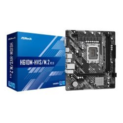 ASROCK - Asrock H610M-HVS/M.2 R2.0, Intel H610, 1700, Micro ATX, 2 DDR4, VGA, HDMI, PCIe4, 1x M.2
