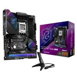 ASROCK - Asrock X870 RIPTIDE WIFI, AMD X870, AM5, ATX, 4 DDR5, HDMI, 2 USB4, Wi-Fi 7, 2.5G LAN, RGB, 3x M.2