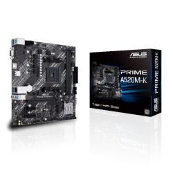 ASUS - Asus PRIME A520M-K, AMD A520, AM4, Micro ATX, 2 DDR4, VGA, HDMI, M.2