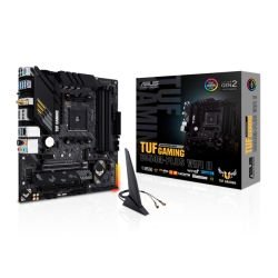 ASUS - Asus TUF GAMING B550M-PLUS WIFI II, AMD B550, AM4, Micro ATX, 4 DDR4, HDMI, DP, AX Wi-Fi, 2.5GB LAN, PCIe4, RGB, 2x M.2