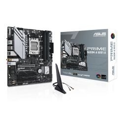 ASUS - Asus PRIME B650M-A WIFI II, AMD B650, AM5, Micro ATX, 4 DDR5, VGA, HDMI, DP, Wi-Fi 6, 2.5G LAN, PCIe4, 2x M.2