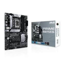 ASUS - Asus PRIME B660-PLUS D4, Intel B660, 1700, ATX, 4 DDR4, VGA, HDMI, DP, 2.5GB LAN, PCIe4, 3x M.2