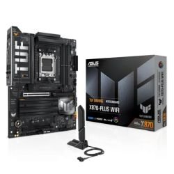 ASUS - Asus TUF GAMING X870-PLUS WIFI, AMD X870, AM5, ATX, 4 DDR5, HDMI, 2 USB4, Wi-Fi 7, 2.5G LAN, PD 30W, RGB, 4x M.2