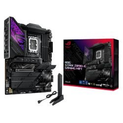 ASUS - Asus ROG STRIX Z890-E GAMING WIFI, Intel Z890, 1851, ATX, 4 DDR5, HDMI, DP, 2 TB4, Wi-Fi 7, 5G LAN, PD 30W, RGB, 7x M.2