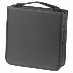 HAMA - Hama CD/DVD/Blu-Ray Disc Wallet, Up to 208 Discs, Cleaning Cloth, Black