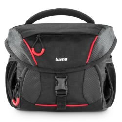 HAMA - Hama Phoenix 130 Camera Bag, Multiple Pockets, Trolley Strap, Rain Protection Hood, Tripod Holders, Black, 23.5 x 16.5 x 20 cm Compartment