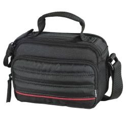 HAMA - Hama Samara 100 Camera Bag, Shoulder Strap, Removable Divider, Black, 14.5 x 7.5 x 10.5 cm Compartment