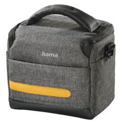 HAMA - Hama Terra 110 Camera Bag, Belt Loop, Shoulder Strap, Removable Divider, Grey, 15.5 x 10 x 13 cm Compartment
