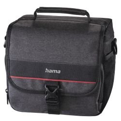 HAMA - Hama Valletta 130 Camera Bag, Belt Loop, Shoulder Strap, Removable Divider, Black, 20 x 11 x 17 cm Compartment