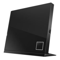 ASUS - Asus (SBW-06D2X-U) External Slimline Blu-Ray Writer, USB 2.0, 6x, BDXL & 3D Support, Cyberlink Power2Go 8