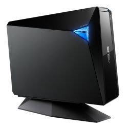 ASUS - Asus TurboDrive (BW-16D1H-U PRO) External Ultra-Fast 16X Blu-Ray Writer w/ Stand, USB 3.1 Gen1 Type-A, M-DISC Support