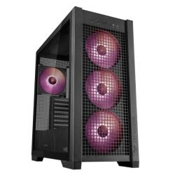 ASUS - Asus TUF Gaming GT302 ARGB Case w/ Glass Window, E-ATX, 4x ARGB Fans, Interchangeable Side Panel, USB-C, Asus BTF Compatible, Black