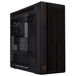 ASUS - Asus ProArt PA602 Wood TG Gaming Case w/ Glass Panel, E-ATX, Front Grill, 2x 20cm Fans, PWM Fan Hub, IR Dust Indicator, USB-C 20Gps, Black