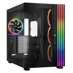 BEQUIET - Be Quiet! Light Base 900 FX ARGB Gaming Case w/ Glass Front & Side, E-ATX, Invertible, 4x ARGB Fans, 3M ARGB Strip & Controller, USB-C, Asus BTF Compatible, Black