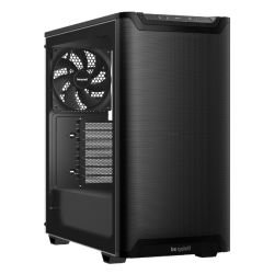 BEQUIET - Be Quiet! Pure Base 501 Airflow Window Gaming Case w/ Glass Side, ATX, Compact Design, 2 Pure Wings 3 Fans, High Airflow Front & Top, USB-C, Black