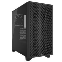 CORSAIR - Corsair 3000D Airflow Gaming Case w/ Glass Window, ATX, 2x SP120 Fans, GPU Cooling, 4-Slot GPU Support, High-Airflow Front, Black