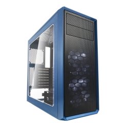 FRACTAL - Fractal Design Focus G (Petrol Blue) Gaming Case w/ Clear Window, ATX, 2 White LED Fans, Kensington Bracket, Filtered Front, Top & Base Air Intakes