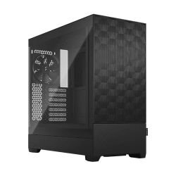 FRACTAL - Fractal Design Pop Air (Black TG) Gaming Case w/ Clear Glass Window, ATX, Hexagonal Mesh Front, 3 Fans