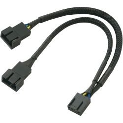 AKASA - Akasa PWM Fan Splitter Cable, 2 PWM Fans from Single PWM Header, 15cm