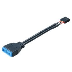 AKASA – Akasa USB 3.0 to USB 2.0 Adapter Cable, USB 3.0 19-pin male to USB 2.0 internal 9-pin, 10cm AKASA – Akasa USB 3.0 to USB 2.0 Adapter Cable, USB 3.0 19-pin male to USB 2.0 internal 9-pin, 10cm
