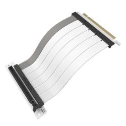 COOLER MASTER - Cooler Master PCIe 4.0 x16 300mm Extension Riser Cable, Gold Plated Connectors, White