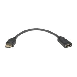 JEDEL - Jedel DisplayPort Male to HDMI Female Converter Cable, Black