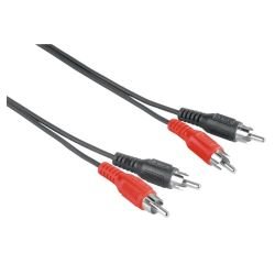 HAMA – Hama 2x RCA Plugs to 2x RCA Plugs, 2.5 Metre HAMA – Hama 2x RCA Plugs to 2x RCA Plugs, 2.5 Metre