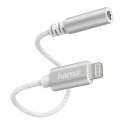 HAMA - Hama Lightning Male to 3.5mm Jack Female Cable, Ultra-Thin & Flexible Cable, MFI Certified
