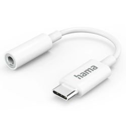 HAMA - Hama USB Type-C Male to 3.5mm Jack Female Adapter, White
