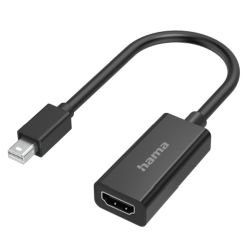 HAMA - Hama Mini DisplayPort Male to HDMI Female Converter Cable, Black