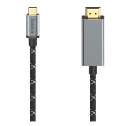 HAMA - Hama USB-C Male to HDMI Male Cable, Ultra-HD 8K, 1.5 Metre Braided Cable